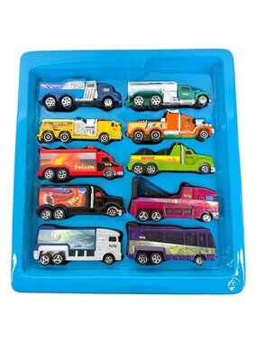 Vintage Hot Wheels 10 Piece Truck Set Assorted Vehicles Vibrant Colors & Unique